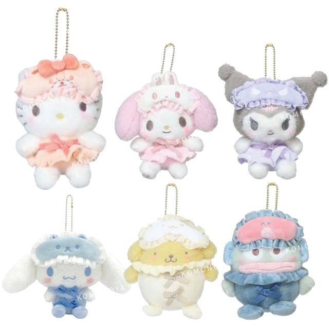 小禮堂 Sanrio 三麗鷗 絨毛玩偶吊飾 (眼罩款) Kitty 美樂蒂 酷洛米 布丁狗