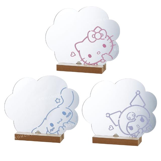 小禮堂 Sanrio 三麗鷗 桌上型造型鏡 (探頭款) Kitty 大耳狗 酷洛米