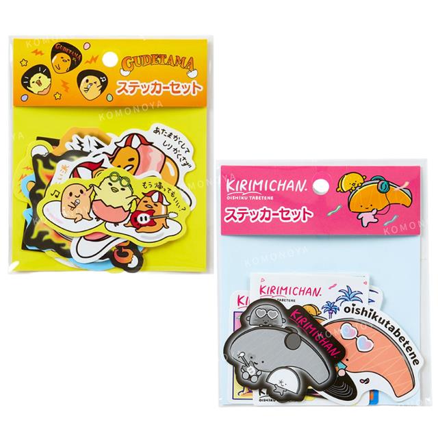 小禮堂 Sanrio 三麗鷗 造型貼紙組 10枚入 (夏日搖滾樂隊) 蛋黃哥 切片妞
