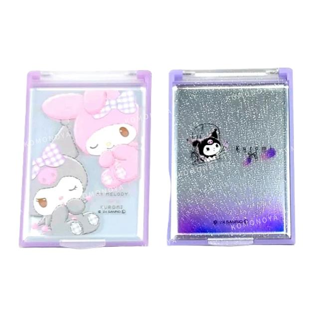 小禮堂 Sanrio 三麗鷗 酷洛米 美樂蒂 塑膠方形隨身鏡
