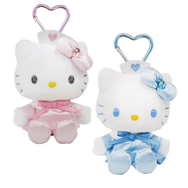 小禮堂 Sanrio 三麗鷗 Hello Kitty 愛心扣環絨毛玩偶吊飾 (90's系列)