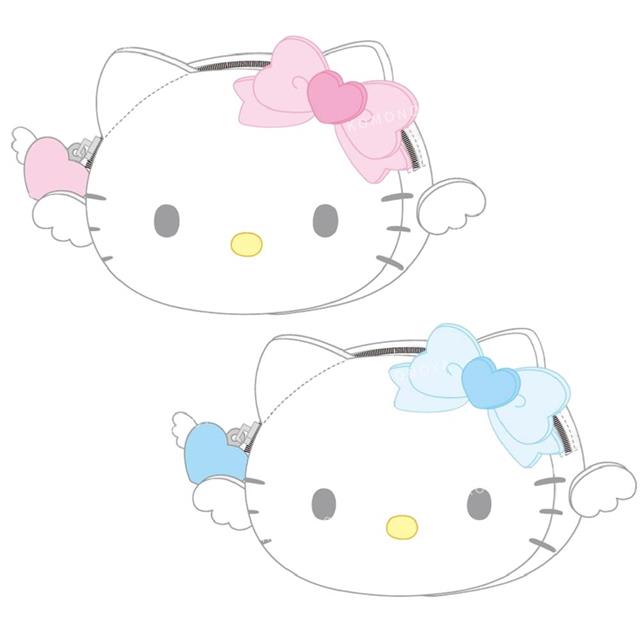 小禮堂 Sanrio 三麗鷗 Hello Kitty 矽膠大臉化妝包 (90's系列)