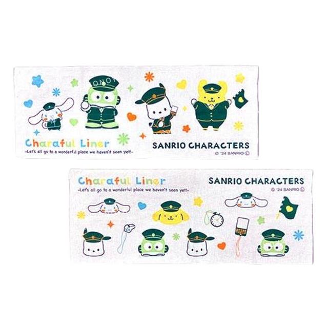 小禮堂 Sanrio 三麗鷗 x JR東日本 棉質長毛巾 92x36cm (電車車長系列)