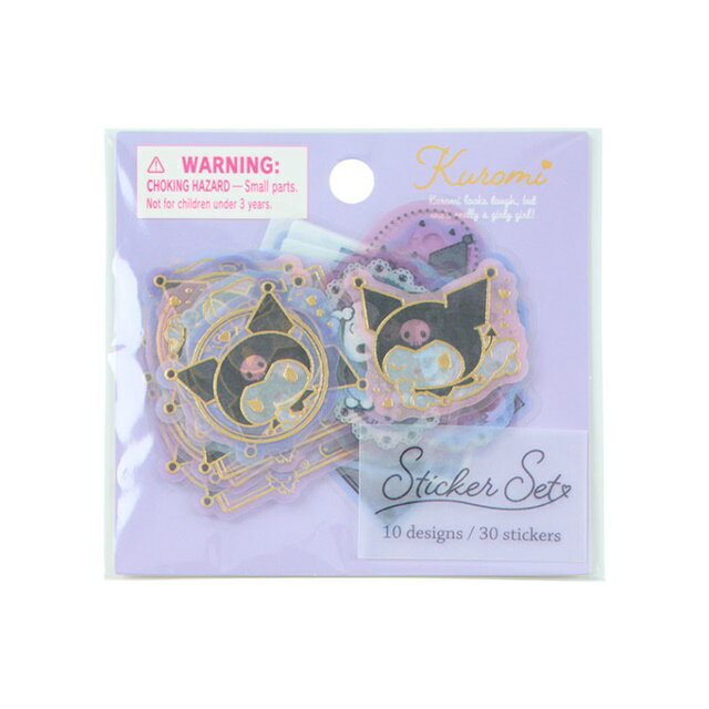 小禮堂 Sanrio 三麗鷗 酷洛米 半透明造型燙金貼紙組 30枚入 (生活款)