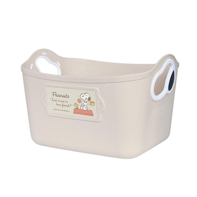 小禮堂 Snoopy 史努比 迷你塑膠手提籃 (屋頂款)