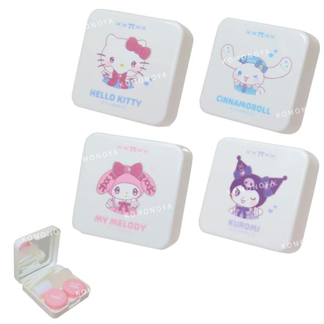 小禮堂 Sanrio 三麗鷗 隱形眼鏡收納盒 (禮服款) Kitty 美樂地 酷洛米 大耳狗