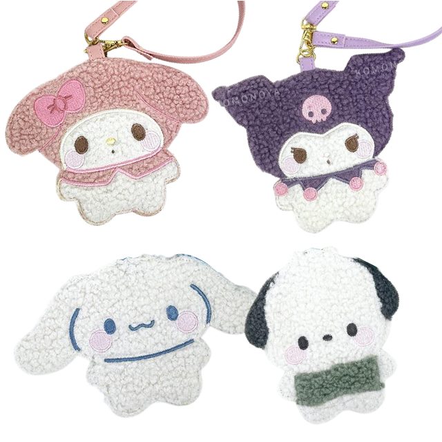 小禮堂 Sanrio 三麗鷗 羊羔毛造型卡套 (全身款) 酷洛米 美樂蒂 大耳狗