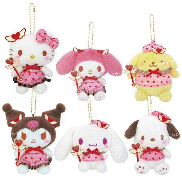 小禮堂 Sanrio 三麗鷗 絨毛吊飾娃娃 (邱位元) Kitty 美樂蒂 酷洛米 布丁狗 大耳狗 帕恰狗