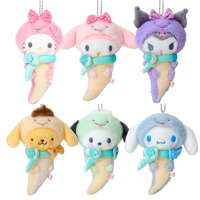 小禮堂 Sanrio 三麗鷗 絨毛玩偶吊飾 (蛇來蛇去 蛇年特輯) Kitty 美樂蒂 大耳狗