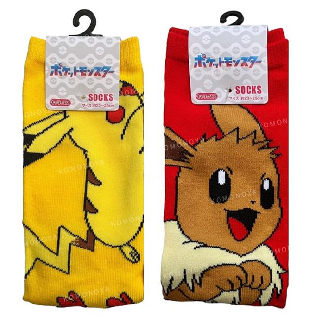 小禮堂 寶可夢 棉質高筒長襪 23-25cm