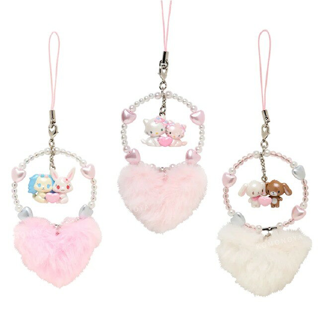 小禮堂 Sanrio 三麗鷗 絨毛造型手機吊飾 (超新星2.0) 蜜糖邦尼 charmmy 寶石寵物