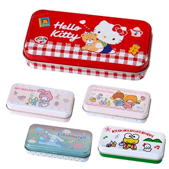 小禮堂 Sanrio 三麗鷗 鐵盒裝OK繃10入組 (復古系列) Kitty 雙子星 大眼蛙