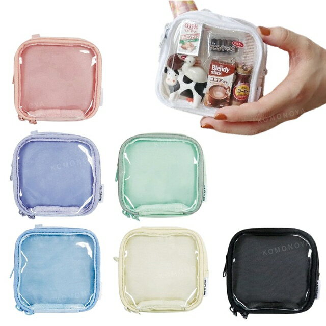 小禮堂 GACHA-PO 方形窗口收納包附扣環 (素色 偶像應援)