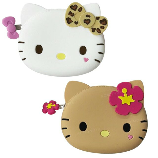 小禮堂 Sanrio 三麗鷗 Hello Kitty 矽膠大臉零錢包 (澀谷辣妹)