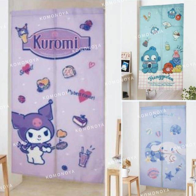 小禮堂 Sanrio 三麗鷗 長門簾 85x150cm 酷洛米 大耳狗 人魚漢頓