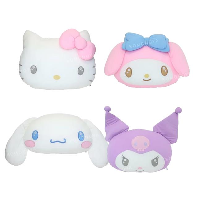 小禮堂 Sanrio 三麗鷗 造型涼感抱枕 (大頭款) 酷洛米 美樂蒂 Kitty