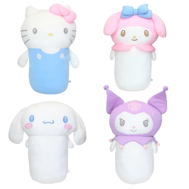 小禮堂 Sanrio 三麗鷗 圓筒造型涼感抱枕 (大頭款) 酷洛米 美樂蒂 Kitty