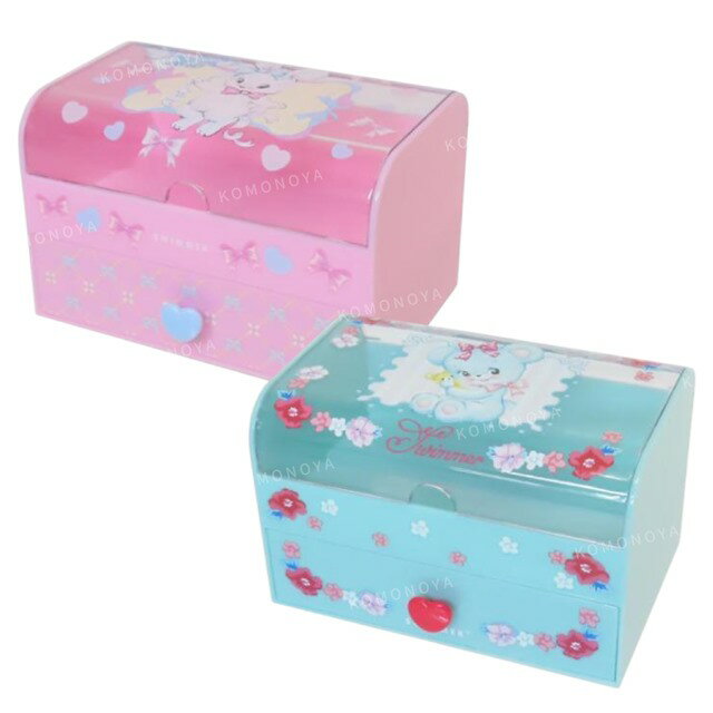 小禮堂 Swimmer 透明棚蓋收納盒 (藍/粉)