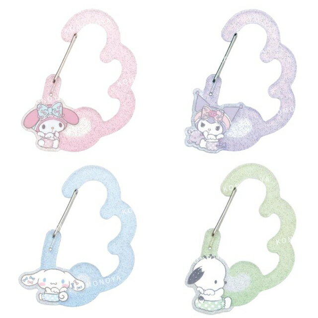 小禮堂 Sanrio 三麗鷗 造型壓克力扣環 (睡衣天使) 大耳狗 酷洛米 美樂蒂 帕恰狗