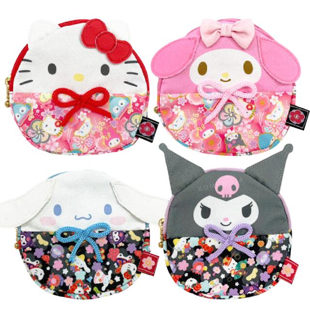 小禮堂 Sanrio 三麗鷗 造型拉鍊收納包 (和風款)