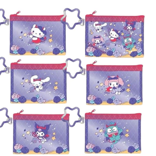 小禮堂 【拆售】Sanrio 三麗鷗 PVC扁平收納包吊飾 (惡魔款) Kitty 美樂蒂 大耳狗