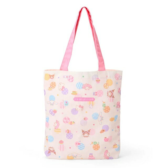 小禮堂 Sanrio 三麗鷗 直式肩背袋 (和風圖案)