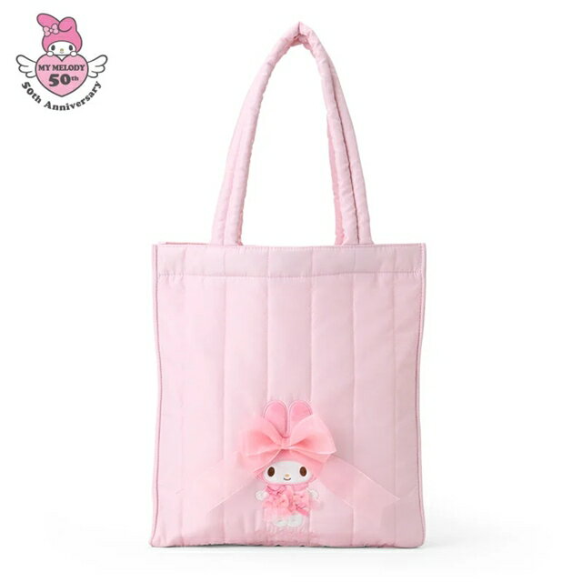 小禮堂 【限購】Sanrio 三麗鷗 美樂蒂 直式肩背袋 (50週年粉紅生日緞帶)