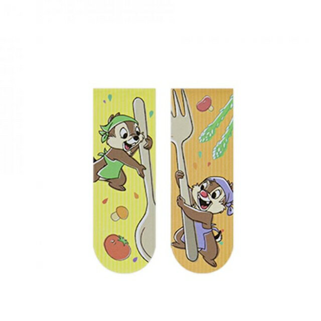 小禮堂 迪士尼 奇奇蒂蒂 磁鐵書籤2入組 (湯叉)