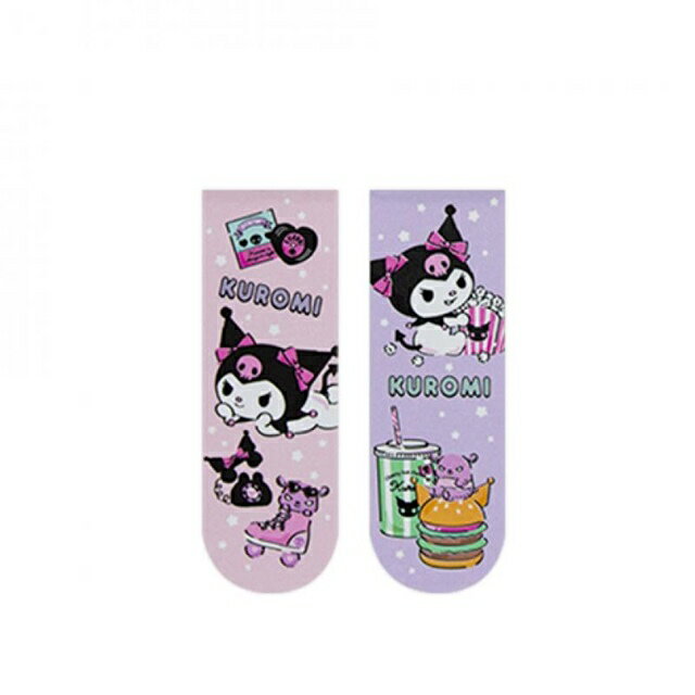 小禮堂 Sanrio 三麗鷗 酷洛米 磁鐵書籤2入組 (粉紫漢堡)