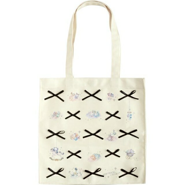 小禮堂 San-X 憂傷馬戲團 帆布直式肩背袋 (粉紫星座款)