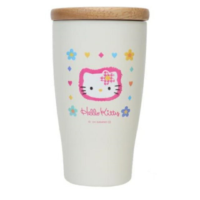 小禮堂 Sanrio 三麗鷗 Hello Kitty 不鏽鋼保冷杯附蓋 350ml (50週年系列)