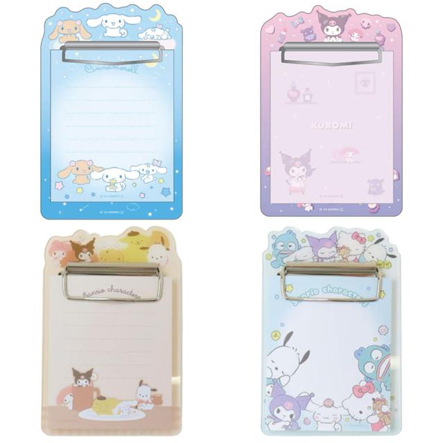 小禮堂 Sanrio 三麗鷗 迷你便條紙夾板組 (夥伴款) 酷洛米 大耳狗 大集合