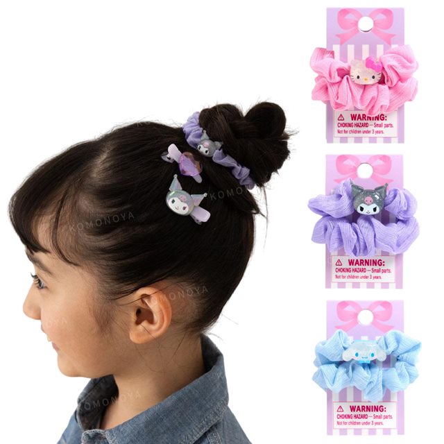 小禮堂 Sanrio 三麗鷗 兒童紗質髮圈 (大臉款) Kitty 大耳狗 酷洛米