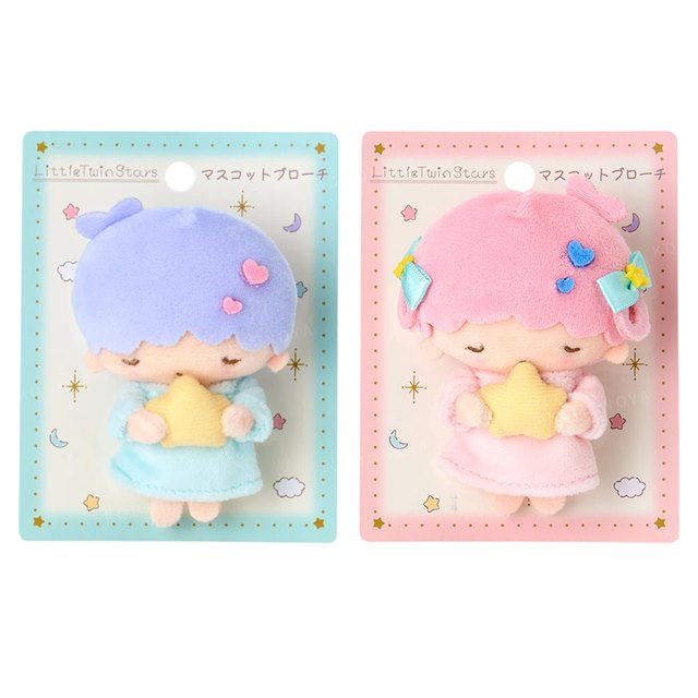 小禮堂 Sanrio 三麗鷗 雙子星 絨毛玩偶別針 (畫框系列) Kiki Lala