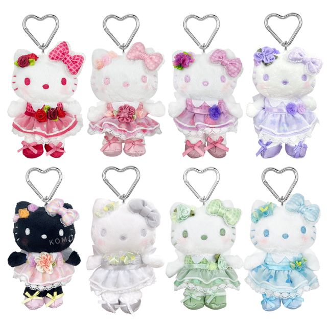 小禮堂 Sanrio 三麗鷗 Hello Kitty 絨毛玩偶吊飾 (50週年禮服系列)