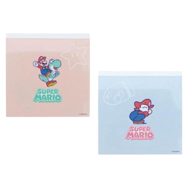 小禮堂 Super Mario 超級瑪利歐 方形便條本 100枚入 (馬卡龍色)