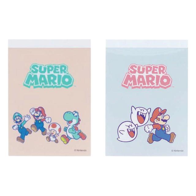 小禮堂 Super Mario 超級瑪利歐 迷你便條本 100枚入 (馬卡龍色)