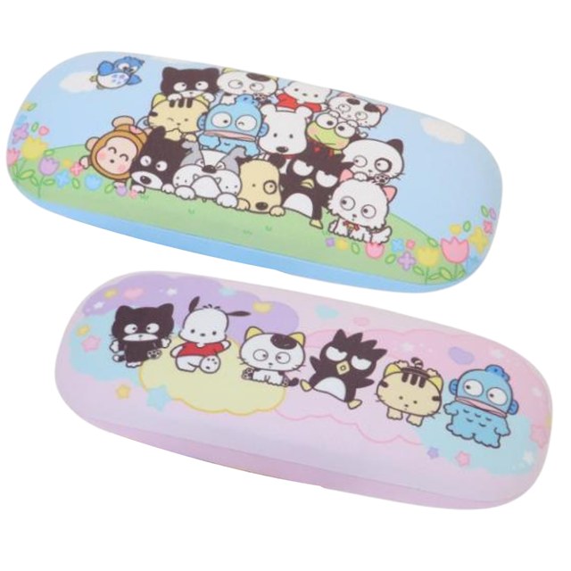 小禮堂 Sanrio 三麗鷗 x 淘氣貓喵喵三丁目 眼鏡盒附擦拭布 (集合款)