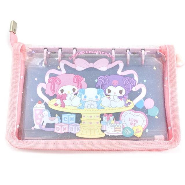 小禮堂 【限購】Sanrio 三麗鷗 x 粧美堂 透明PVC卡冊 (緞帶款) 美樂蒂 酷洛米 大耳狗