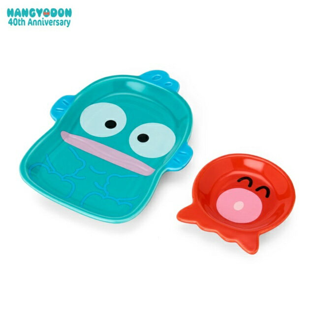 小禮堂 Sanrio 三麗鷗 人魚漢頓 造型瓷盤2入組 (40週年 好友領結)