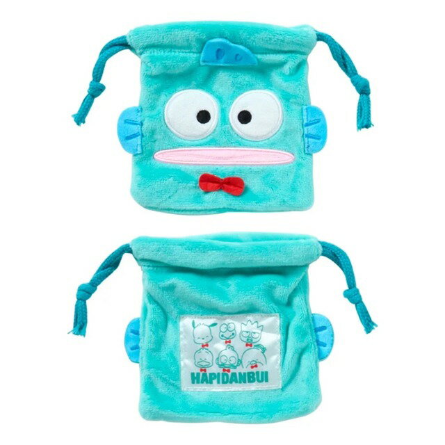 小禮堂 【限購排單不保單】Sanrio 三麗鷗 HAPIDANBUI 絨毛造型束口袋 全套6入組 (40週年 好友領結) 1