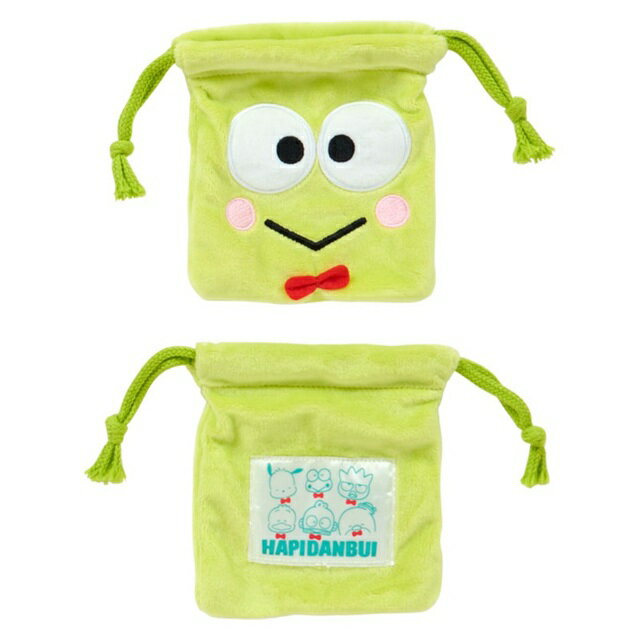 小禮堂 【限購排單不保單】Sanrio 三麗鷗 HAPIDANBUI 絨毛造型束口袋 全套6入組 (40週年 好友領結) 6