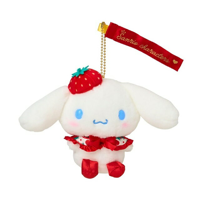 小禮堂 【限購排單不保單】Sanrio 三麗鷗 大耳狗 絨毛玩偶吊飾 (草莓新聞50週年)