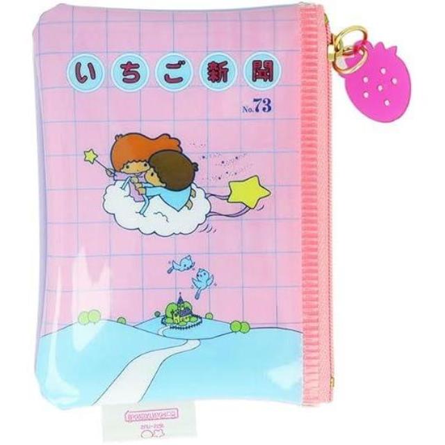 小禮堂 Sanrio 三麗鷗 雙子星 PVC透明小物收納包 (草莓新聞))