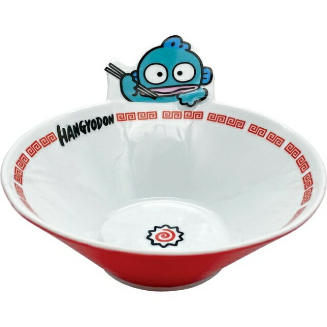 小禮堂 Sanrio 三麗鷗 人魚漢頓 陶瓷造型拉麵碗 810ml (舉筷子款)