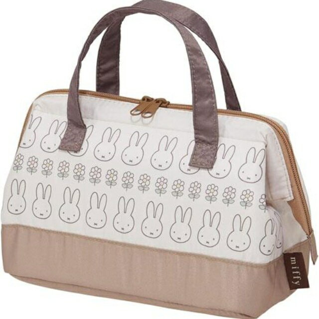 小禮堂 Skater 米飛兔 硬式支架保冷便當袋 KGA1 (米棕大頭滿版款)