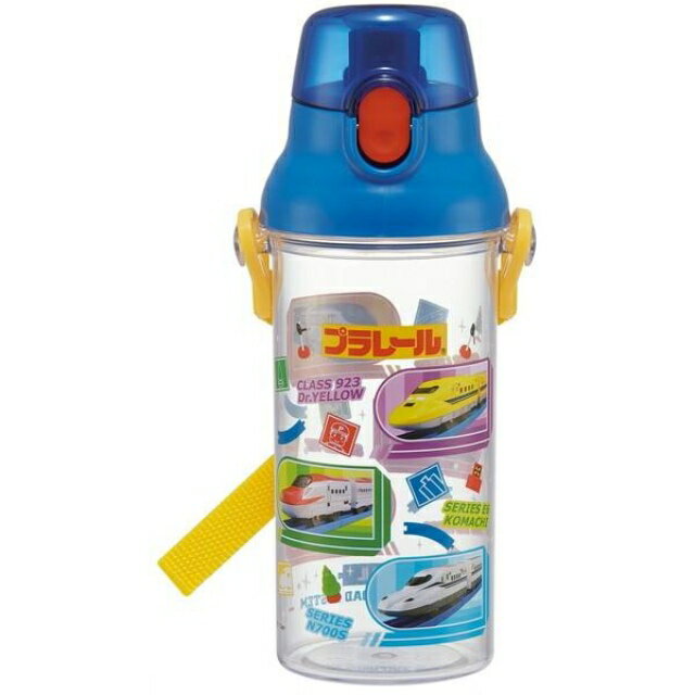 小禮堂 Skater 新幹線 兒童直飲透明水壺 480ml PSB5TRC (藍蓋款)