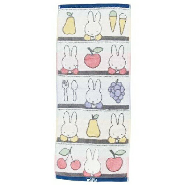 小禮堂 米飛兔 棉質長毛巾 34x80cm (水果款)