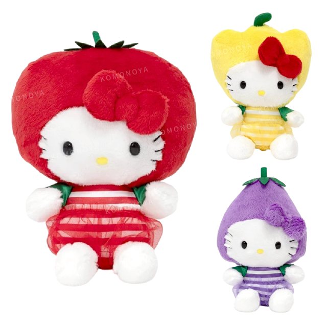 小禮堂 Sanrio 三麗鷗 Hello Kitty 絨毛沙包玩偶娃娃 (蔬菜款)