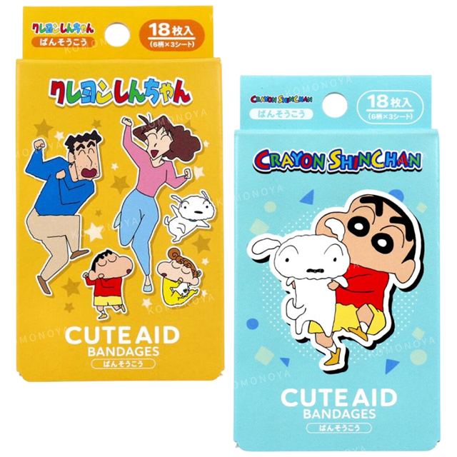 小禮堂 蠟筆小新 盒裝OK繃18入組  (家人/小白)